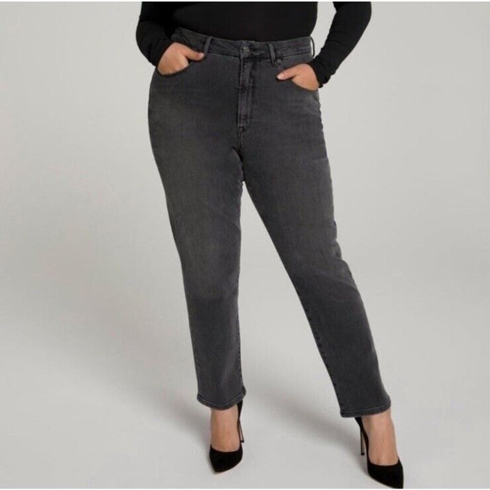 Good American Jeans Black Classic Skinny Leg High Rise GL625T Women’s Size 15/33